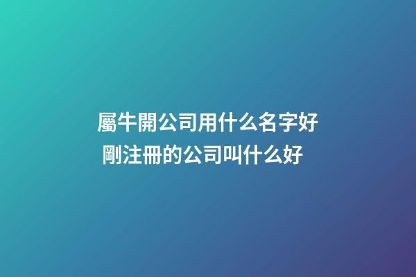 屬牛開公司用什么名字好 剛注冊的公司叫什么好-第1張-公司起名-玄機派
